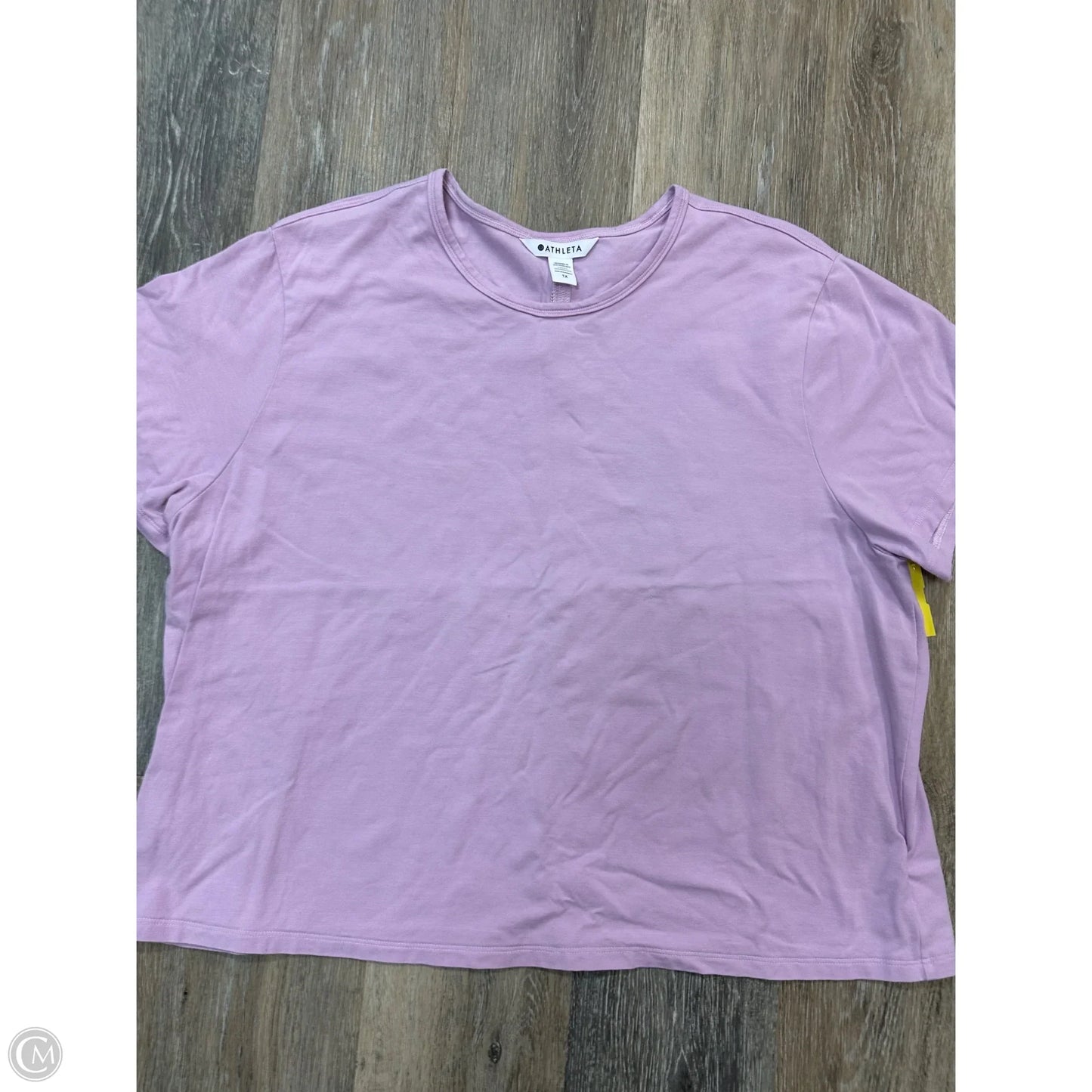 Athletic Top Short Sleeve By Athleta In Pink, Size: 1x