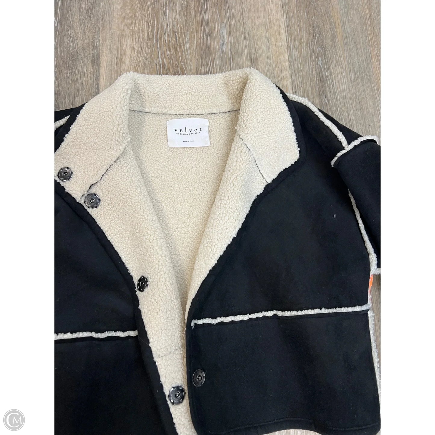 Jacket Faux Fur & Sherpa By Velvet By Graham & Spencer In Black, Size: Xs