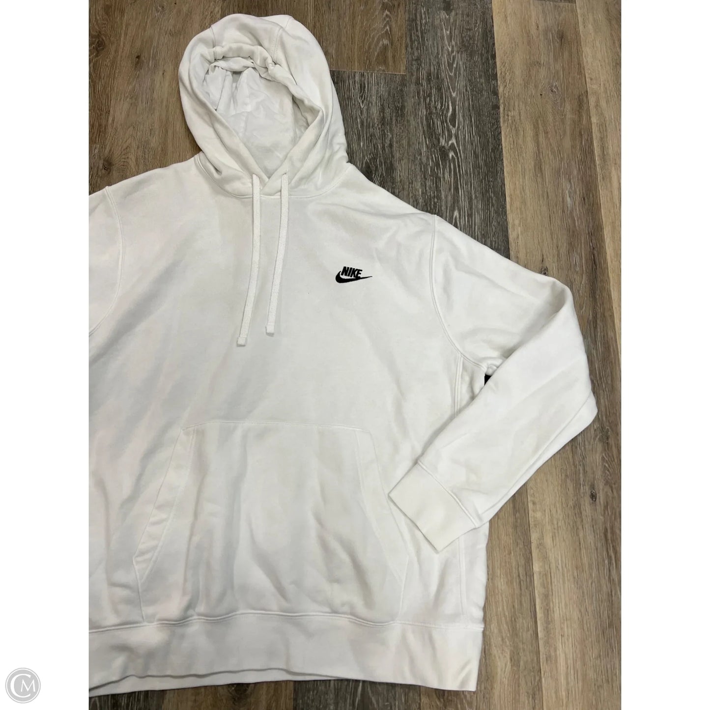Athletic Sweatshirt Hoodie By Nike Apparel In White, Size: L