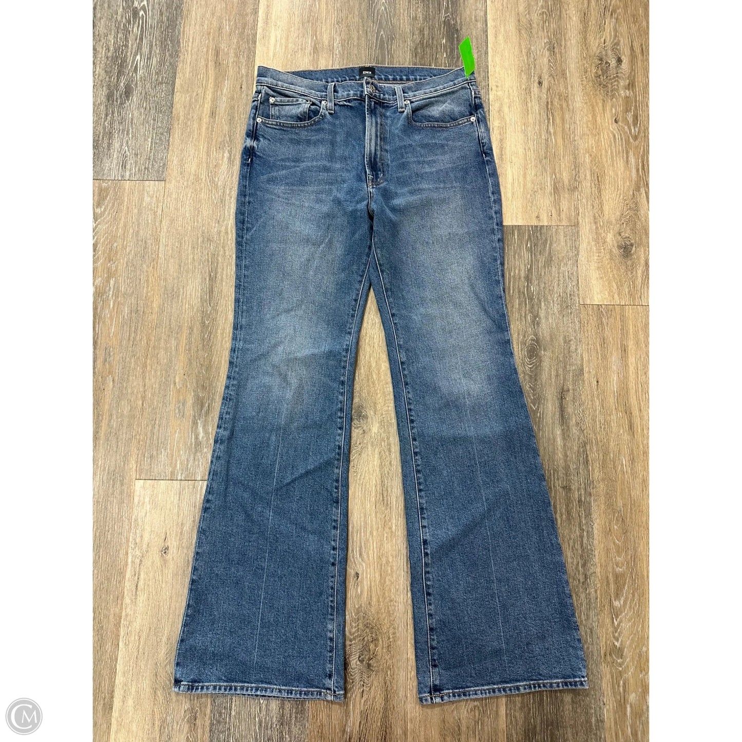 Jeans Straight By Edwin In Blue Denim, Size: 12