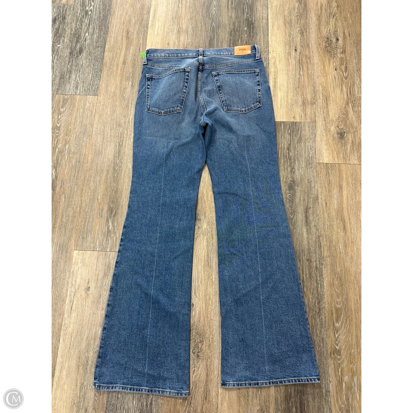 Jeans Straight By Edwin In Blue Denim, Size: 12