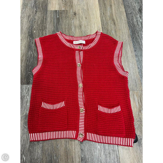 -Sweater Short Sleeve By Leela & Lavender In Red, Size: S