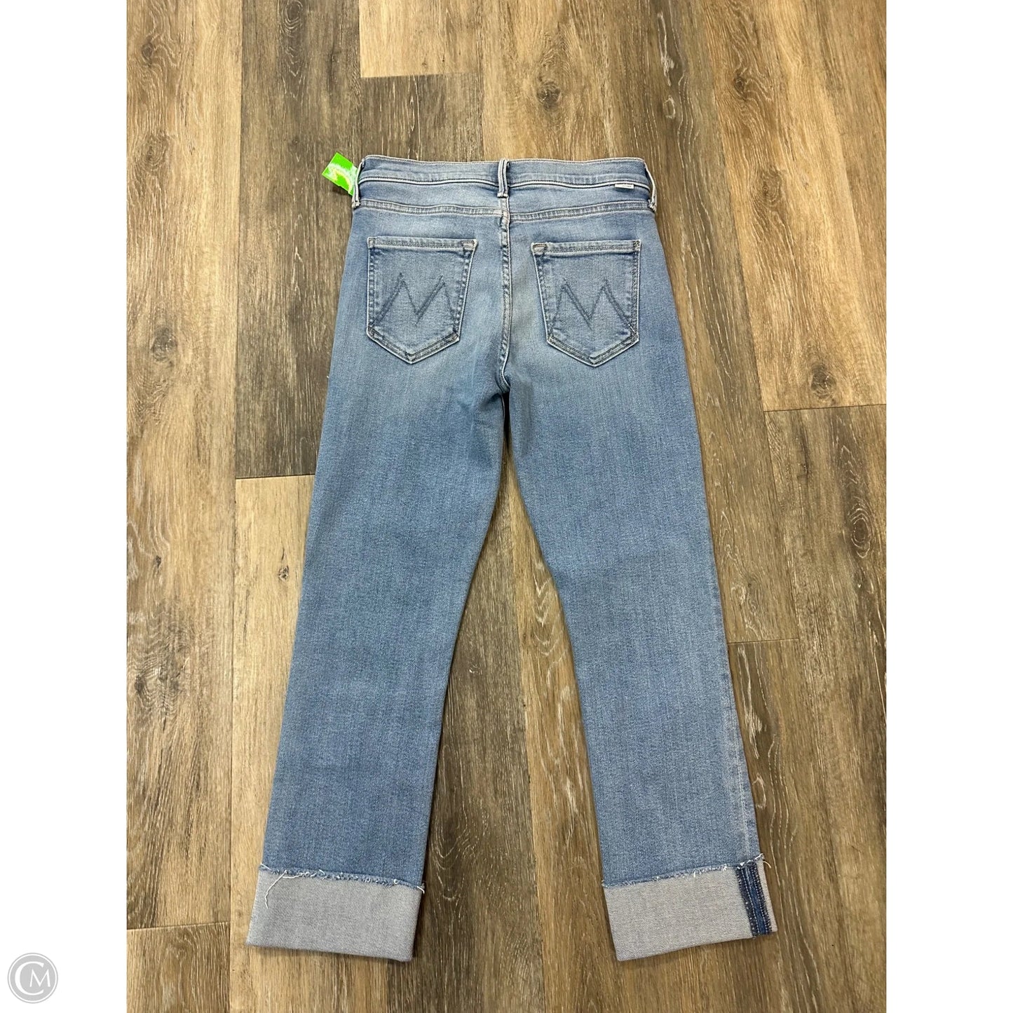 Jeans Straight By Mother In Blue Denim, Size: 4
