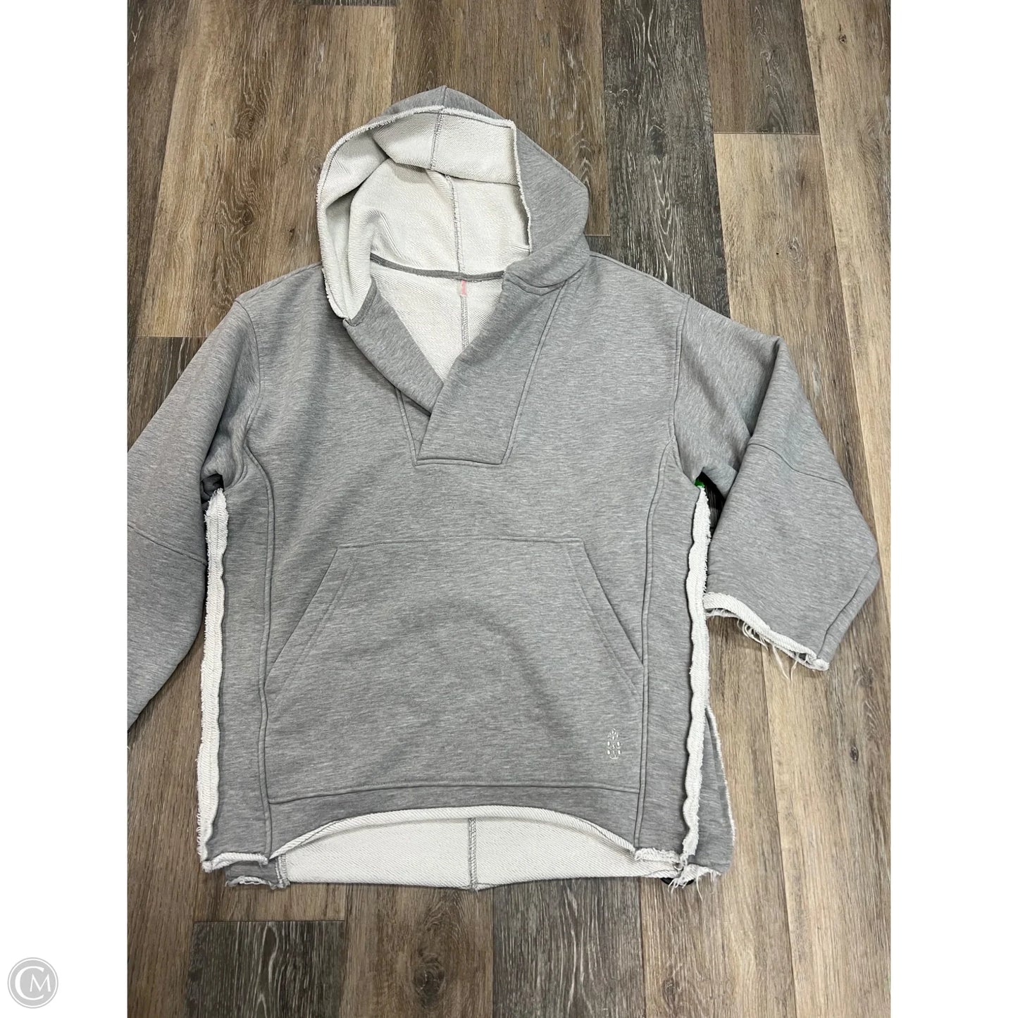Sweatshirt Hoodie By Free People In Grey, Size: M