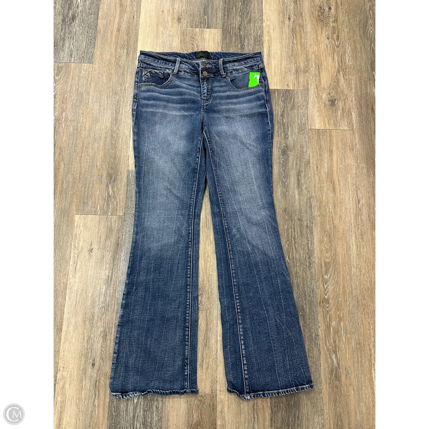 Jeans Boot Cut By Buckle Black In Blue Denim, Size: 14