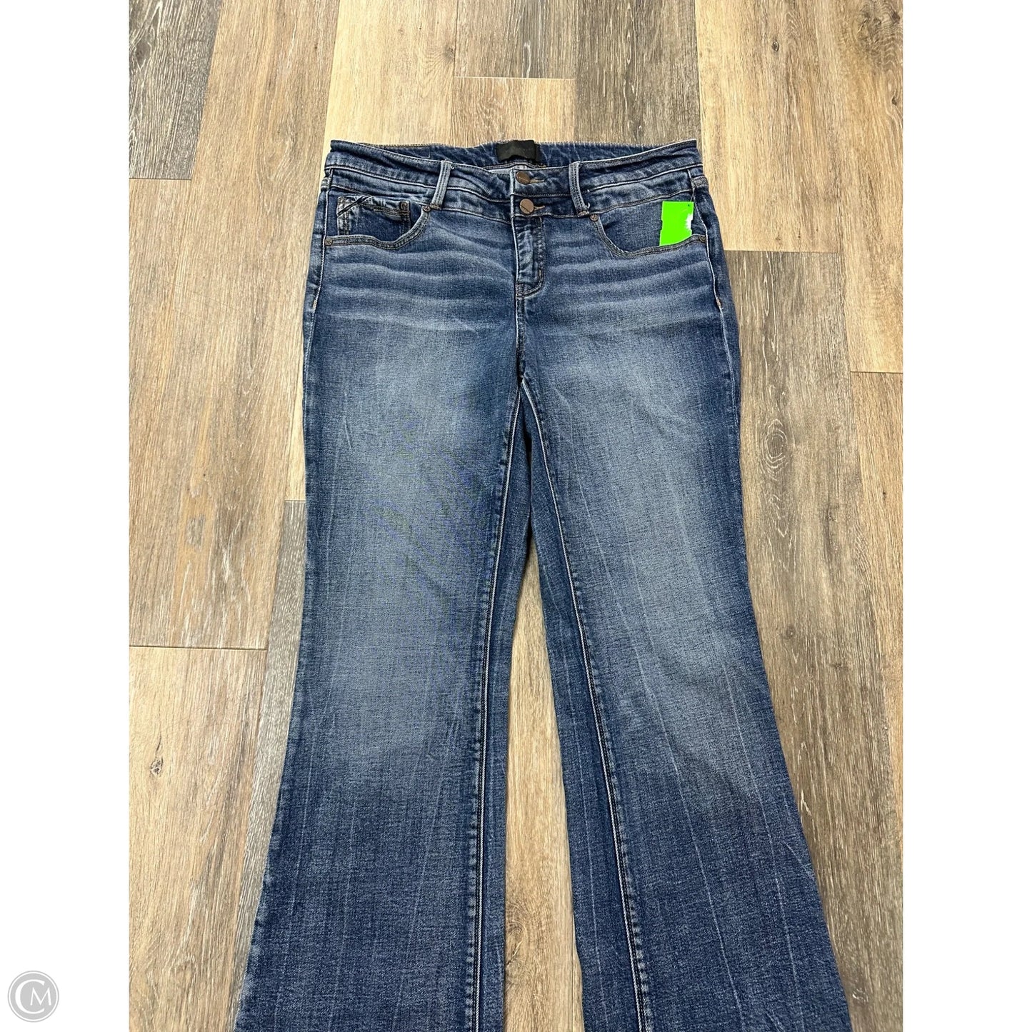 Jeans Boot Cut By Buckle Black In Blue Denim, Size: 14