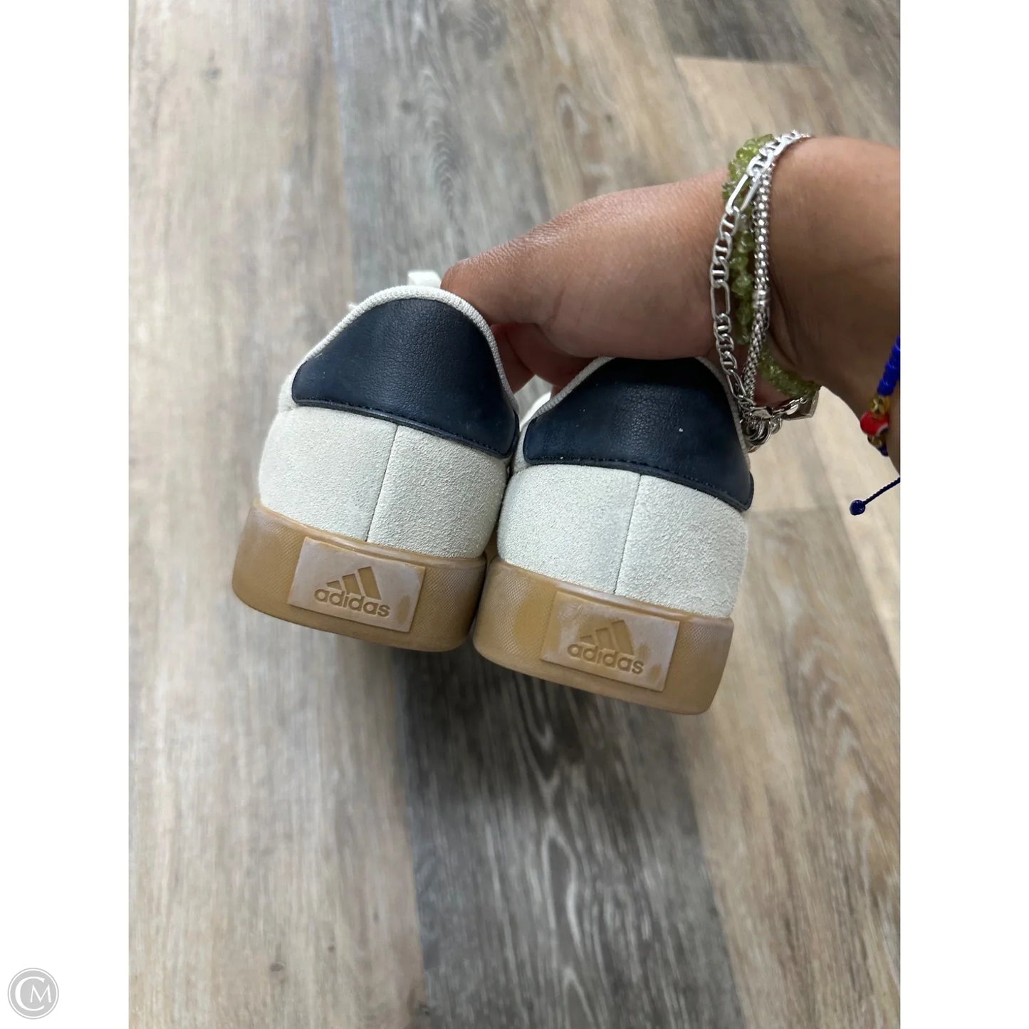 Shoes Sneakers By Adidas In Blue & Cream, Size: 8