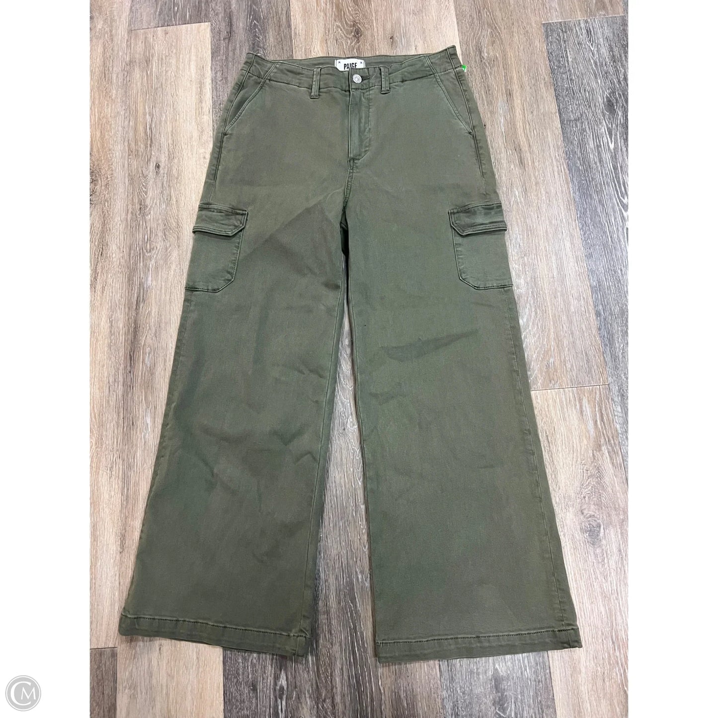 -Jeans Wide Leg By Paige In Green Denim, Size: 8/29