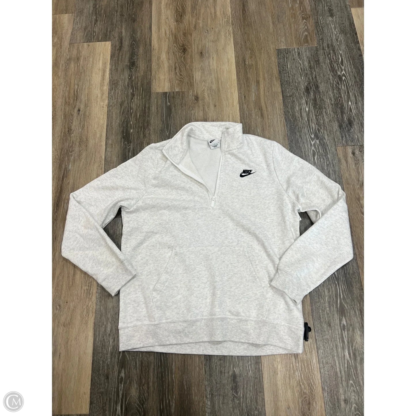 -Athletic Sweatshirt Collar By Nike Apparel In Grey, Size: L