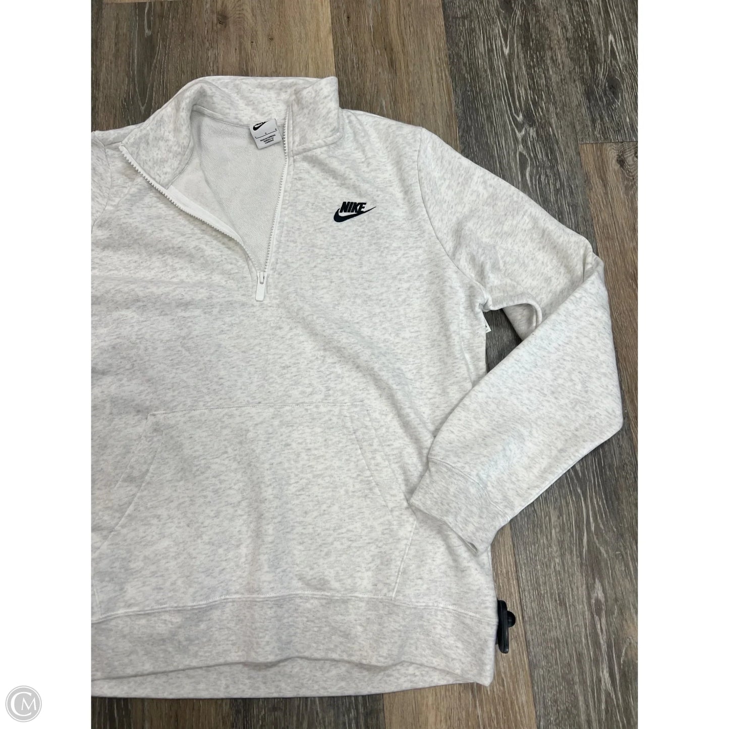-Athletic Sweatshirt Collar By Nike Apparel In Grey, Size: L