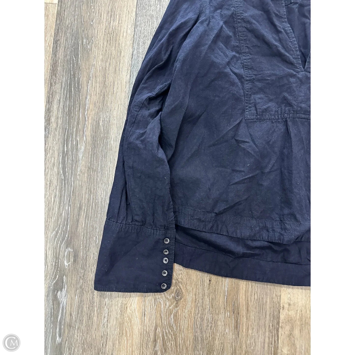 Blouse Long Sleeve By Free People In Navy, Size: L