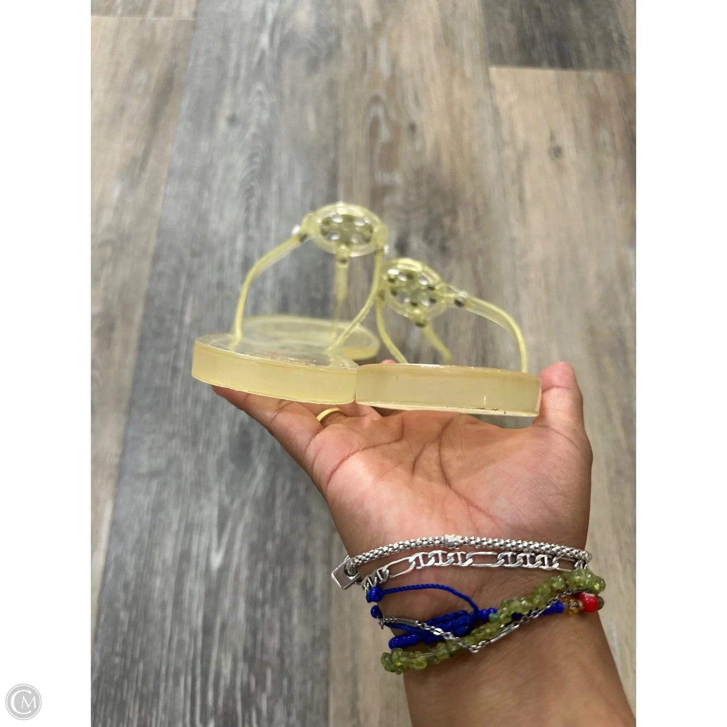 Sandals Designer By Tory Burch In Yellow, Size: 8
