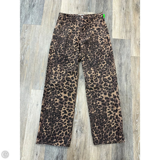 Jeans Wide Leg By Abercrombie And Fitch In Animal Print, Size: 2