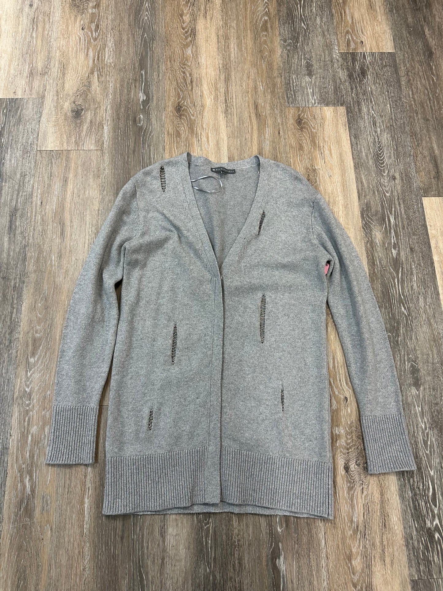 Sweater Cardigan By Elliot Lucca In Grey, Size: S