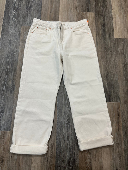 Jeans Straight By Levis In White Denim, Size: 14
