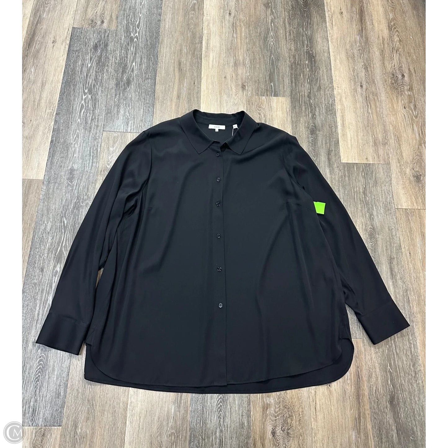 Blouse Long Sleeve By Vince In Black, Size: Xxl