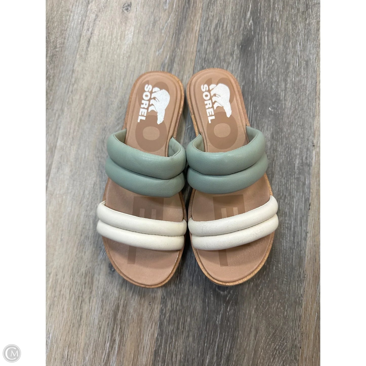 Sandals Flats By Sorel In Green, Size: 6.5