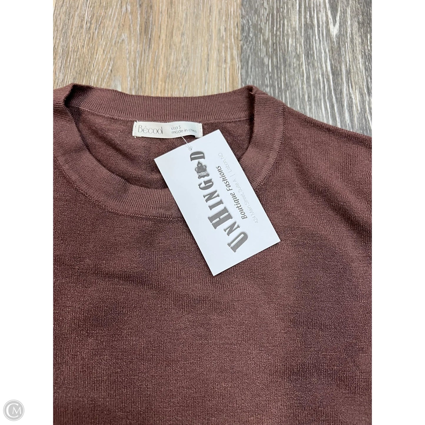 Sweater By Be Cool In Brown, Size: S