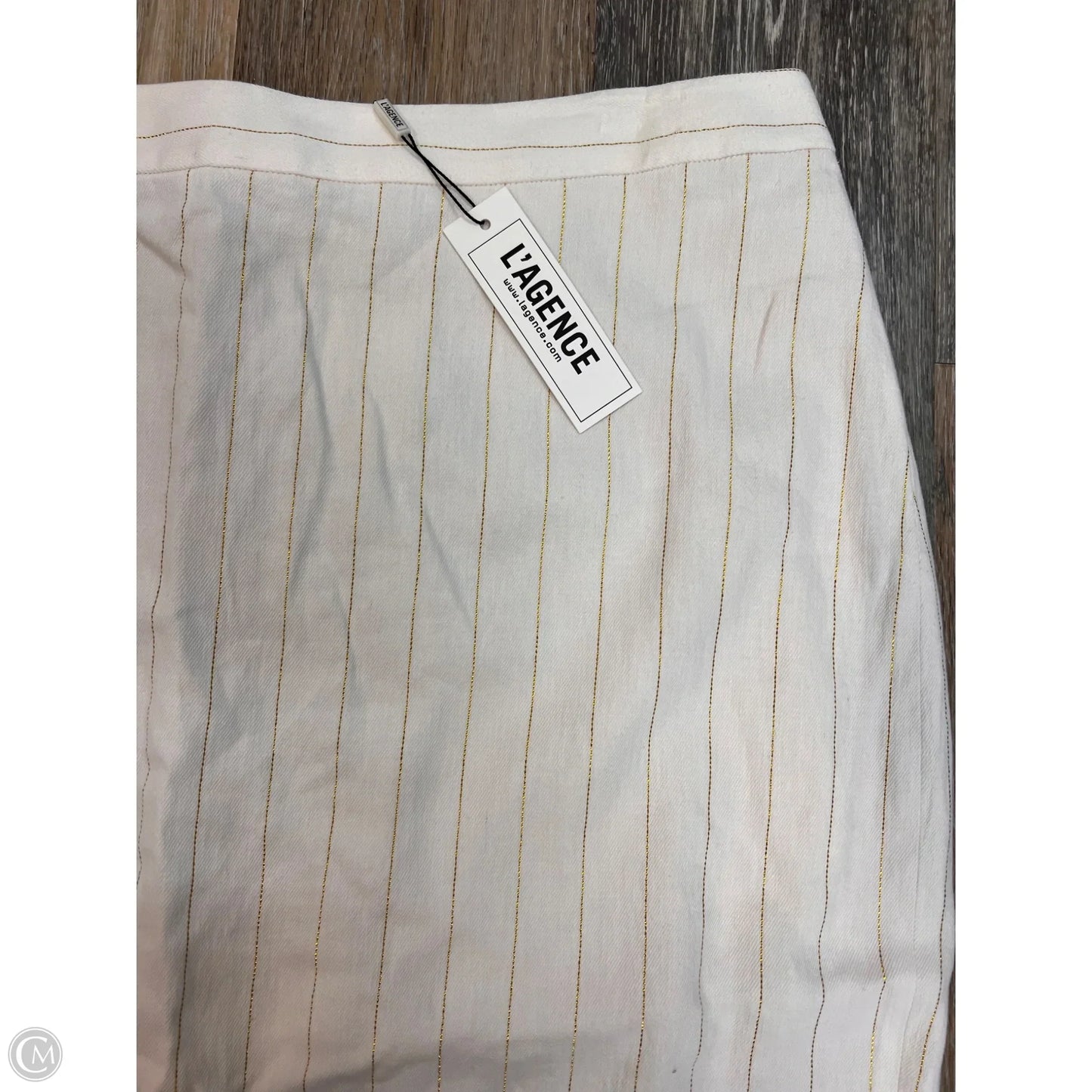 Skirt Midi By L Agence In Cream, Size: 14