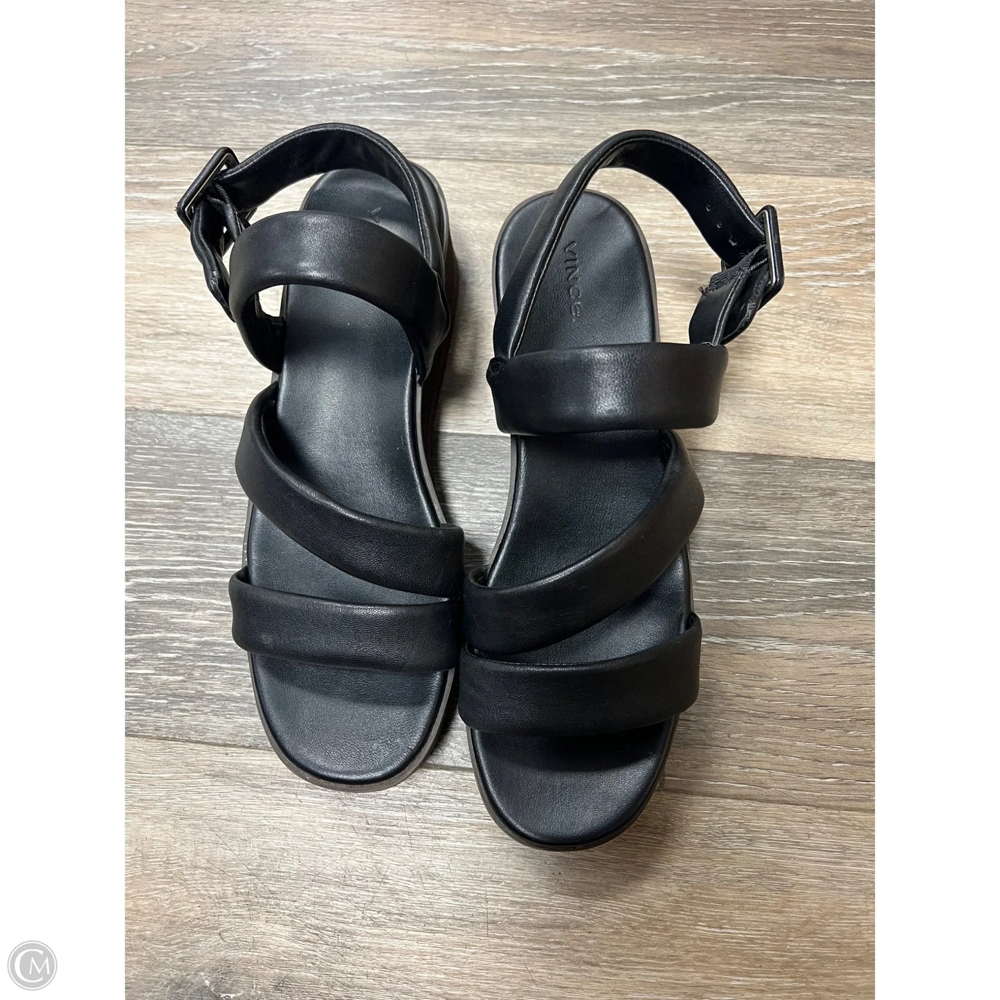 Sandals Heels Platform By Vince In Black, Size: 10