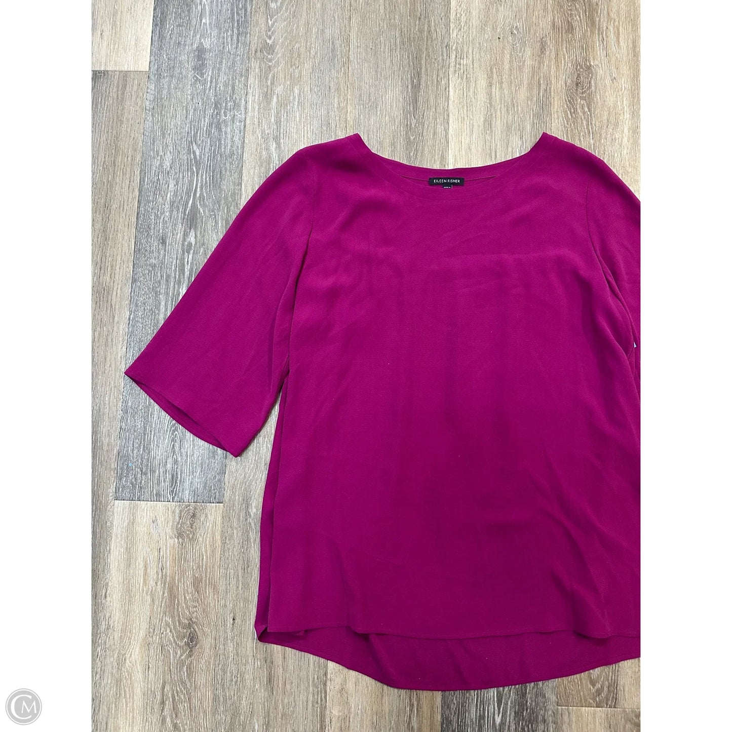 Blouse Long Sleeve By Eileen Fisher In Pink, Size: M