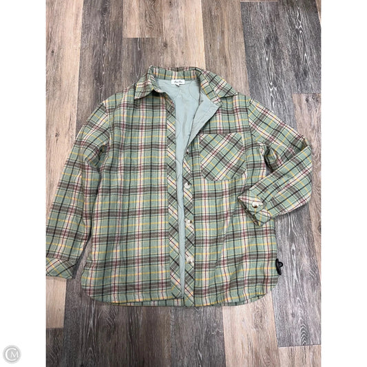 Jacket Shirt By Petal Dew In Green, Size: S