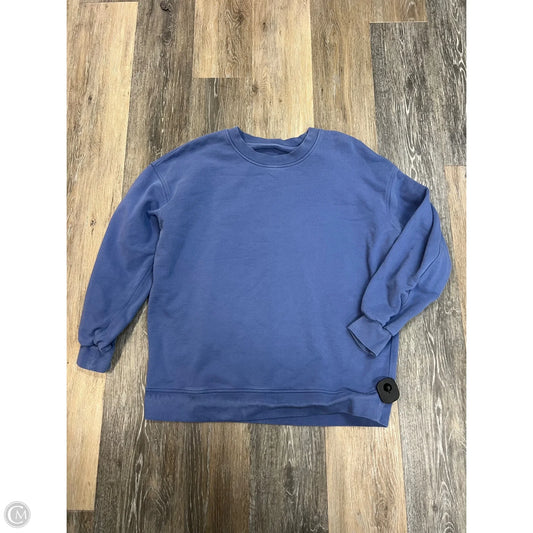 Athletic Sweatshirt Crewneck By Lululemon In Blue, Size: M
