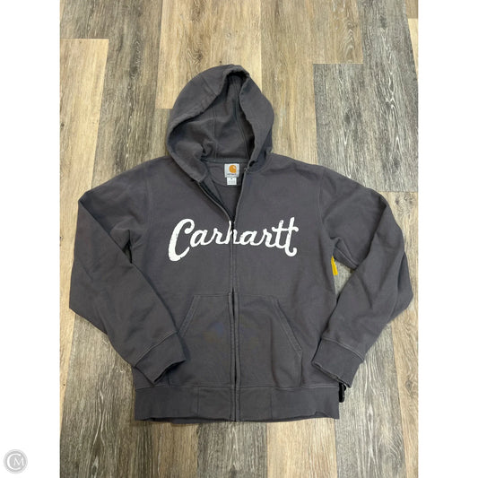 -Sweatshirt Hoodie By Carhartt In Grey, Size: M