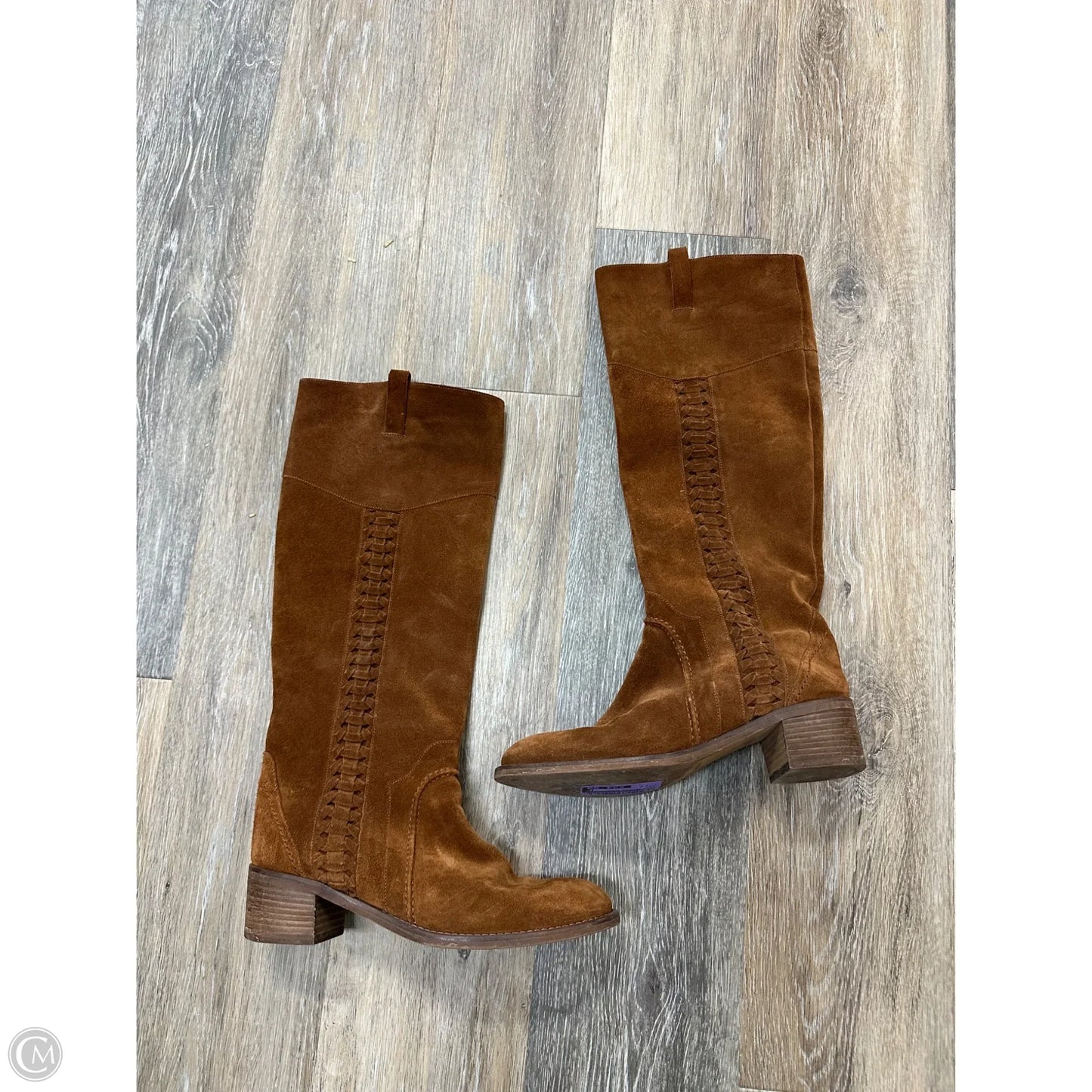 Boots Mid-calf Flats By Cmc In Brown, Size: 7.5