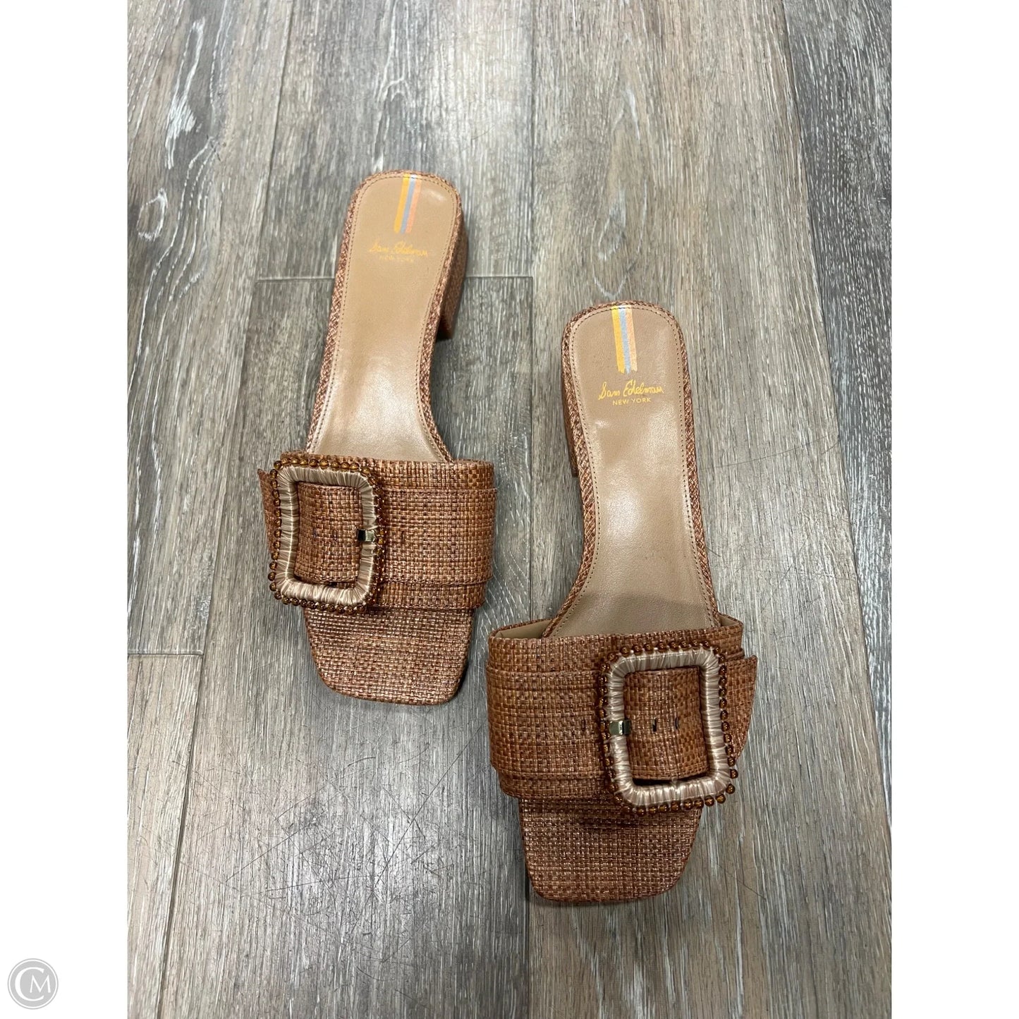 Sandals Heels Kitten By Sam Edelman In Brown, Size: 9.5