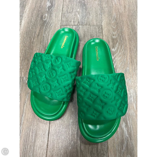 Sandals Flats By Lemonade In Green, Size: 11