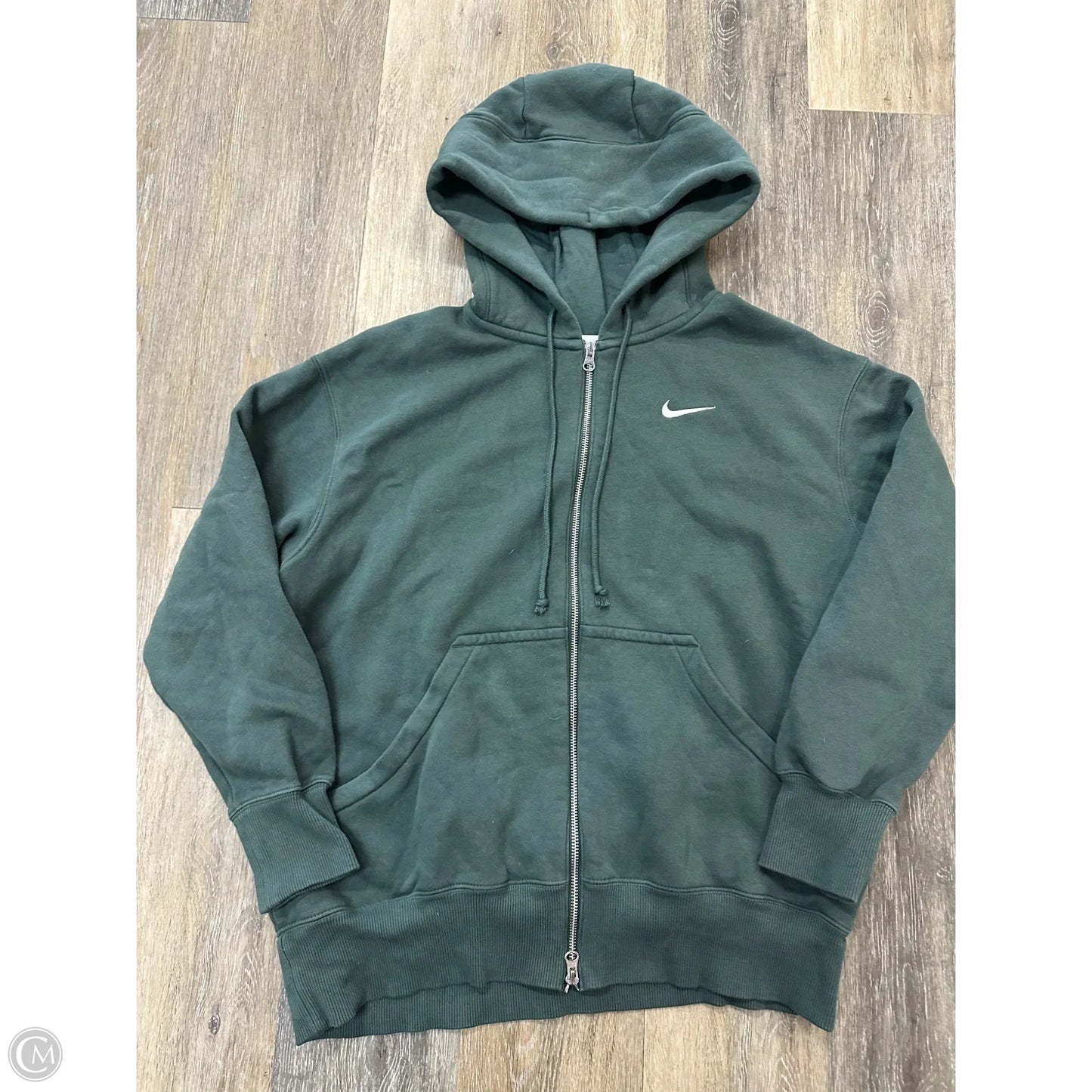 Athletic Sweatshirt Hoodie By Nike Apparel In Green, Size: S