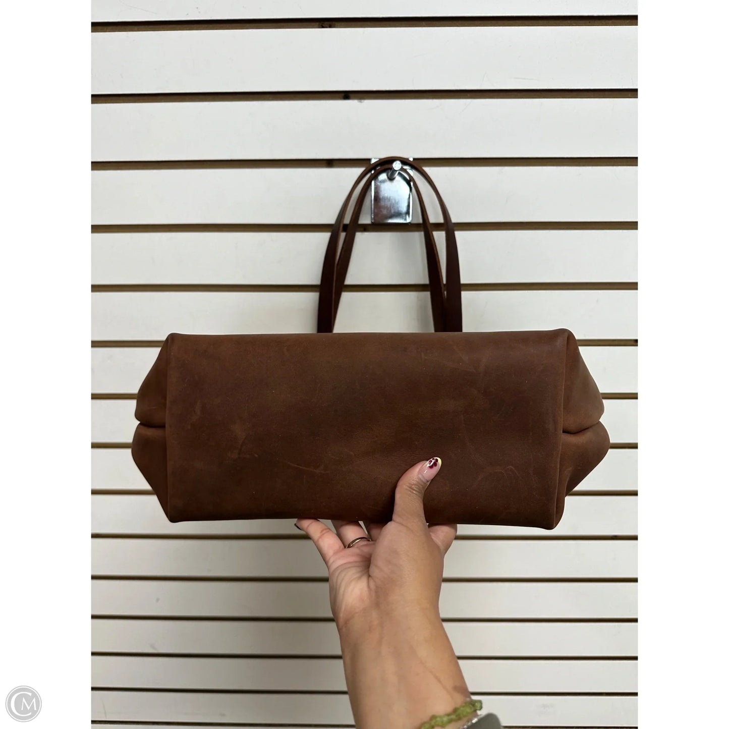 Handbag Leather By KMM&Co., Size: Large
