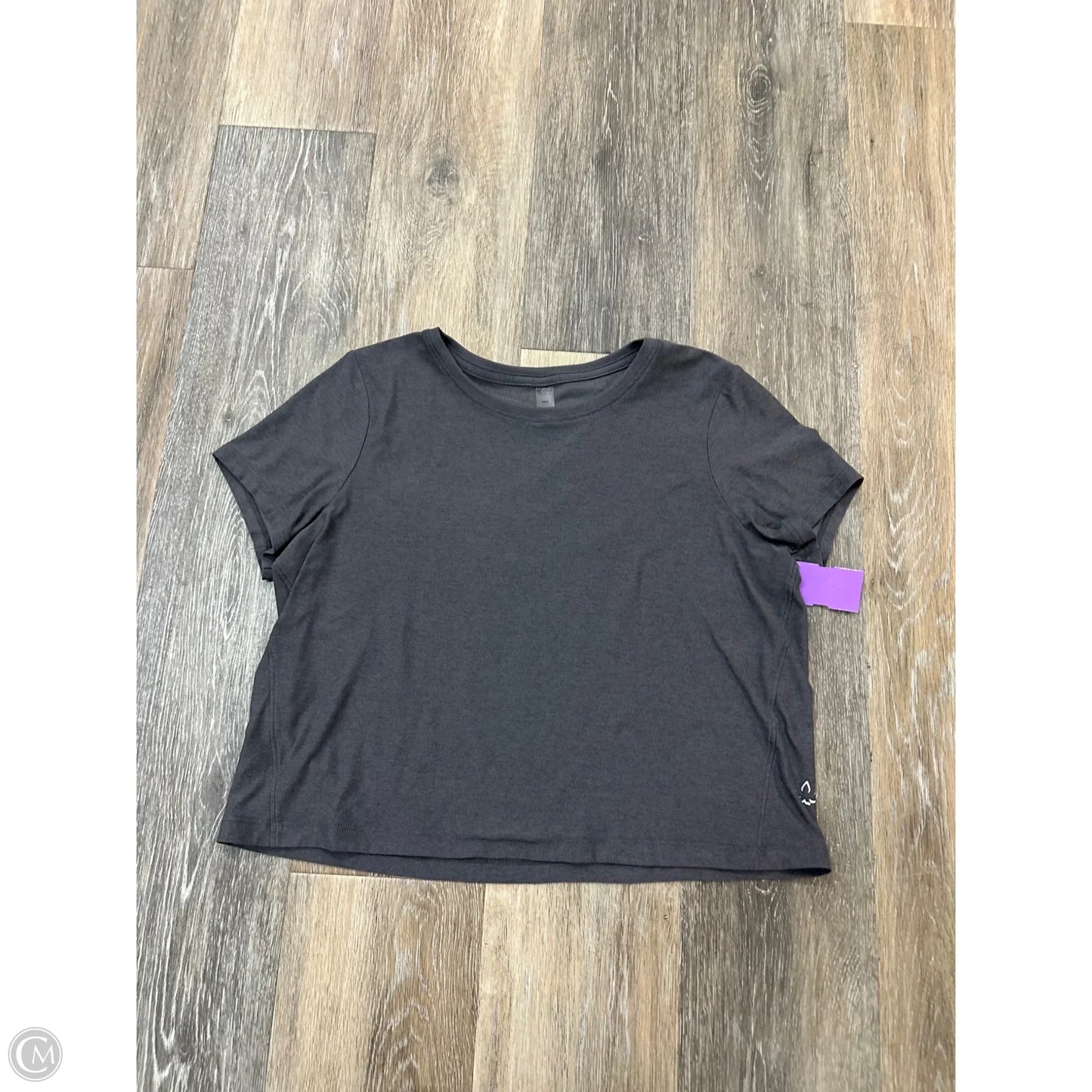 Athletic Top Short Sleeve By Beyond Yoga In Grey, Size: S