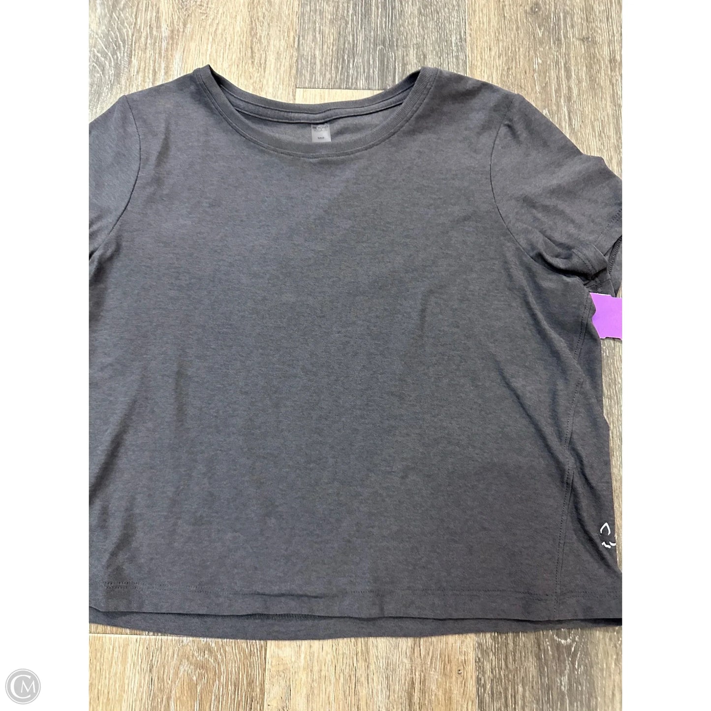 Athletic Top Short Sleeve By Beyond Yoga In Grey, Size: S