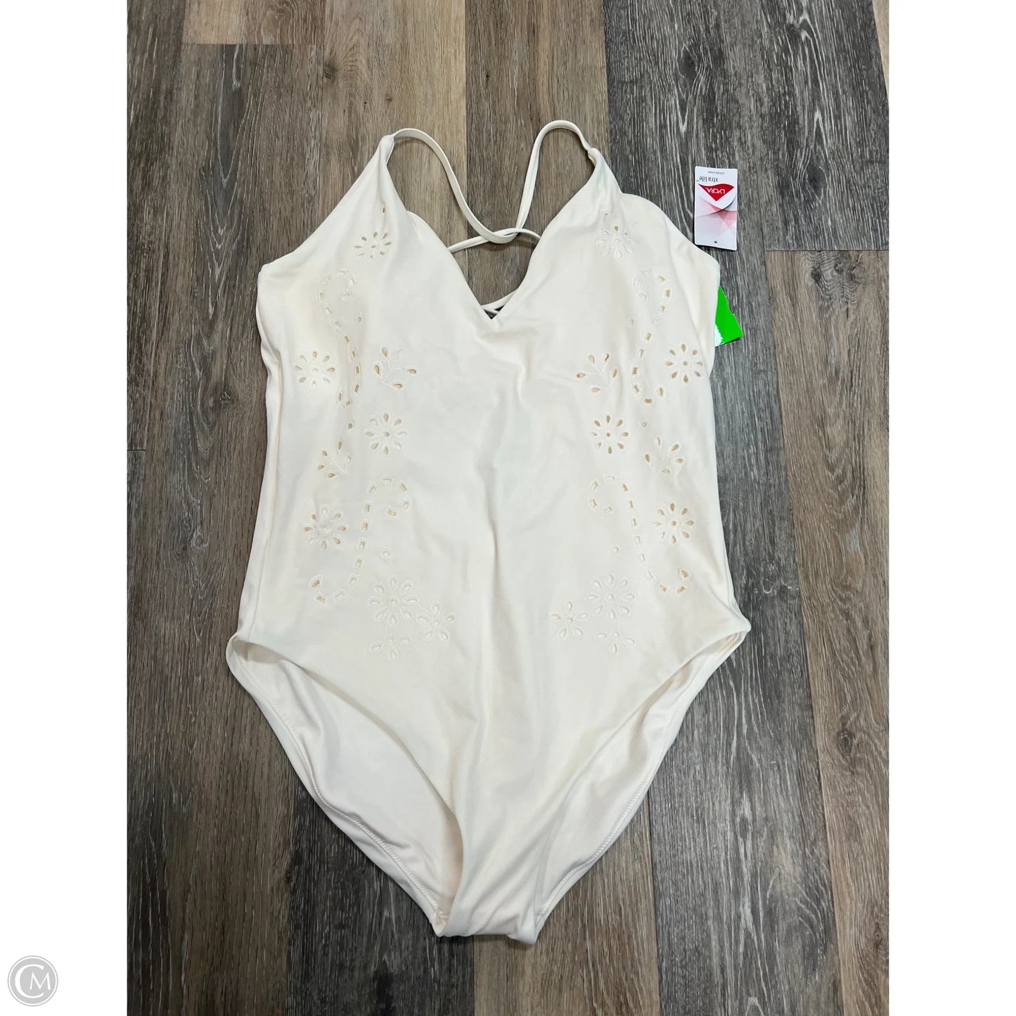 Swimsuit By Lands End In Cream, Size: Xxl