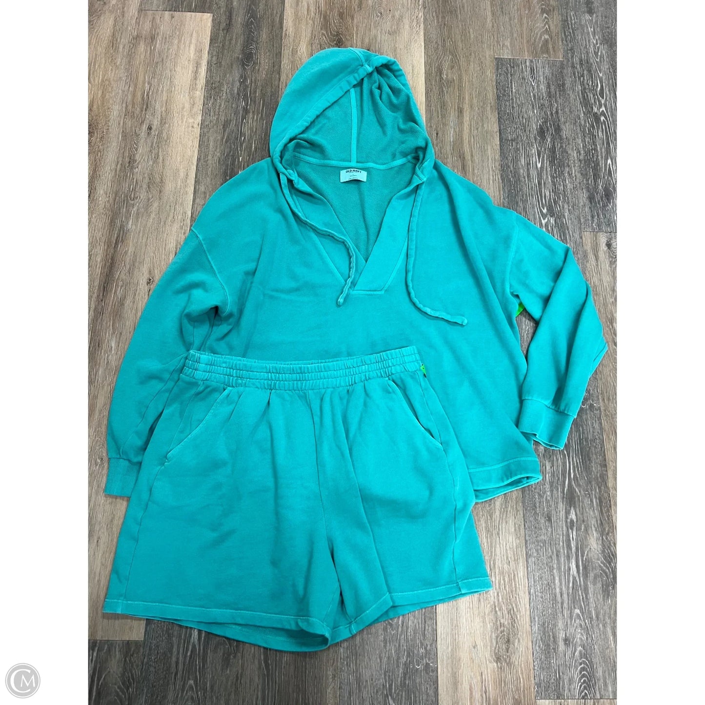 2pc Sweatshirt Hoodie Set By Old Navy In Teal, Size: L