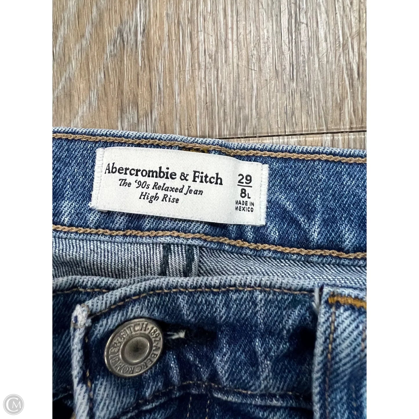 Jeans Straight By Abercrombie And Fitch In Blue Denim, Size: 8l