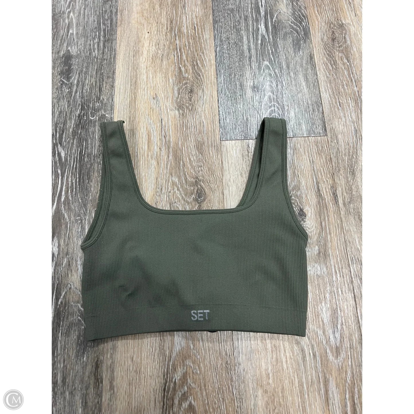 Athletic Bra By Set Active In Green, Size: S