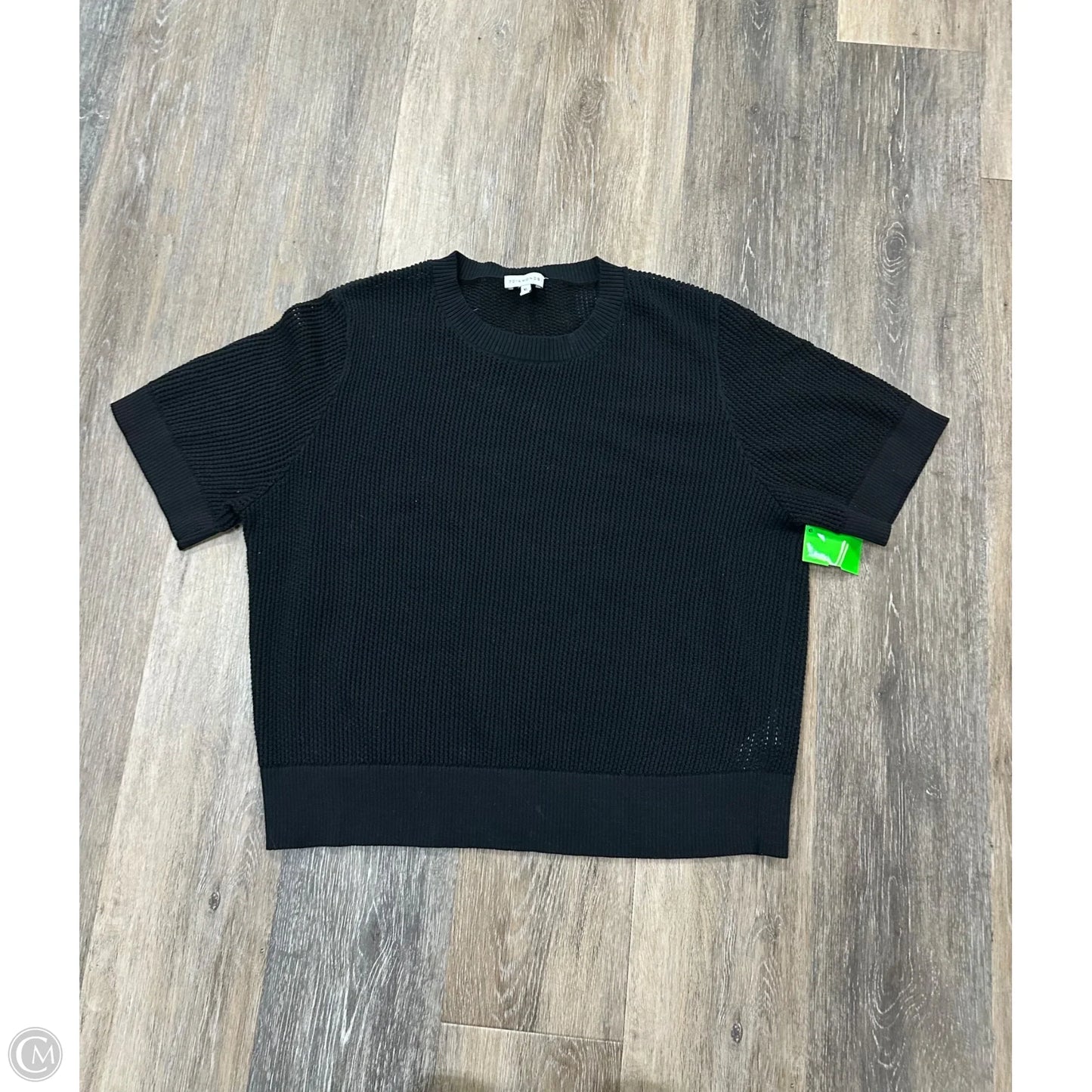 Sweater Short Sleeve By 7Diamonds In Black, Size: Xl
