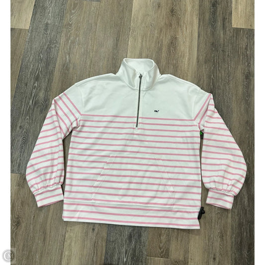 Sweatshirt Collar By Vineyard Vines In Striped Pattern, Size: L