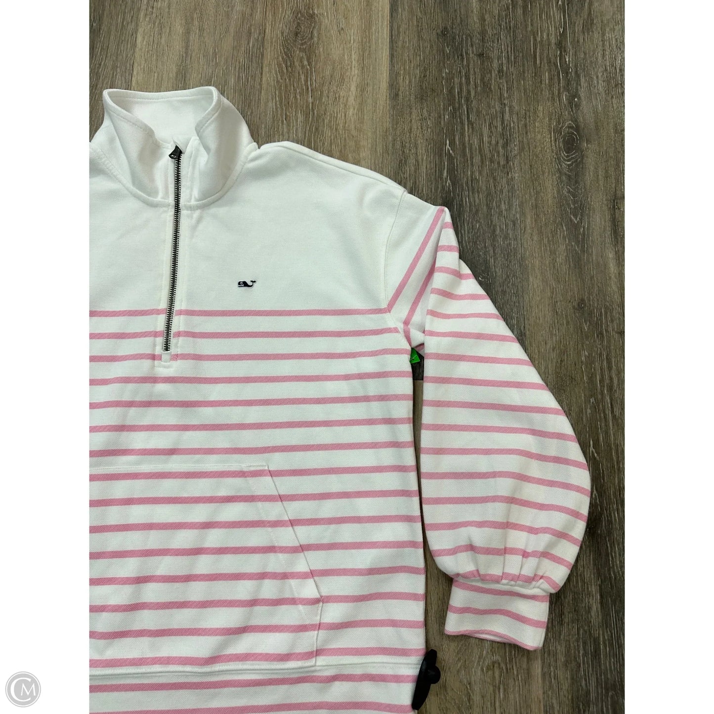 Sweatshirt Collar By Vineyard Vines In Striped Pattern, Size: L