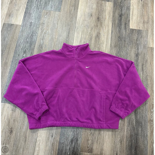 Athletic Sweatshirt Collar By Nike Apparel In Pink, Size: Xl