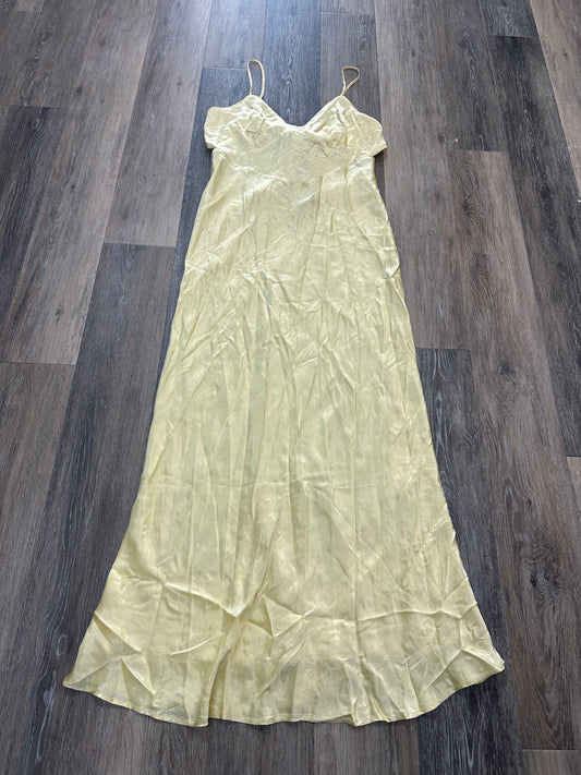 Yellow Dress Party Long Bardot, Size 12