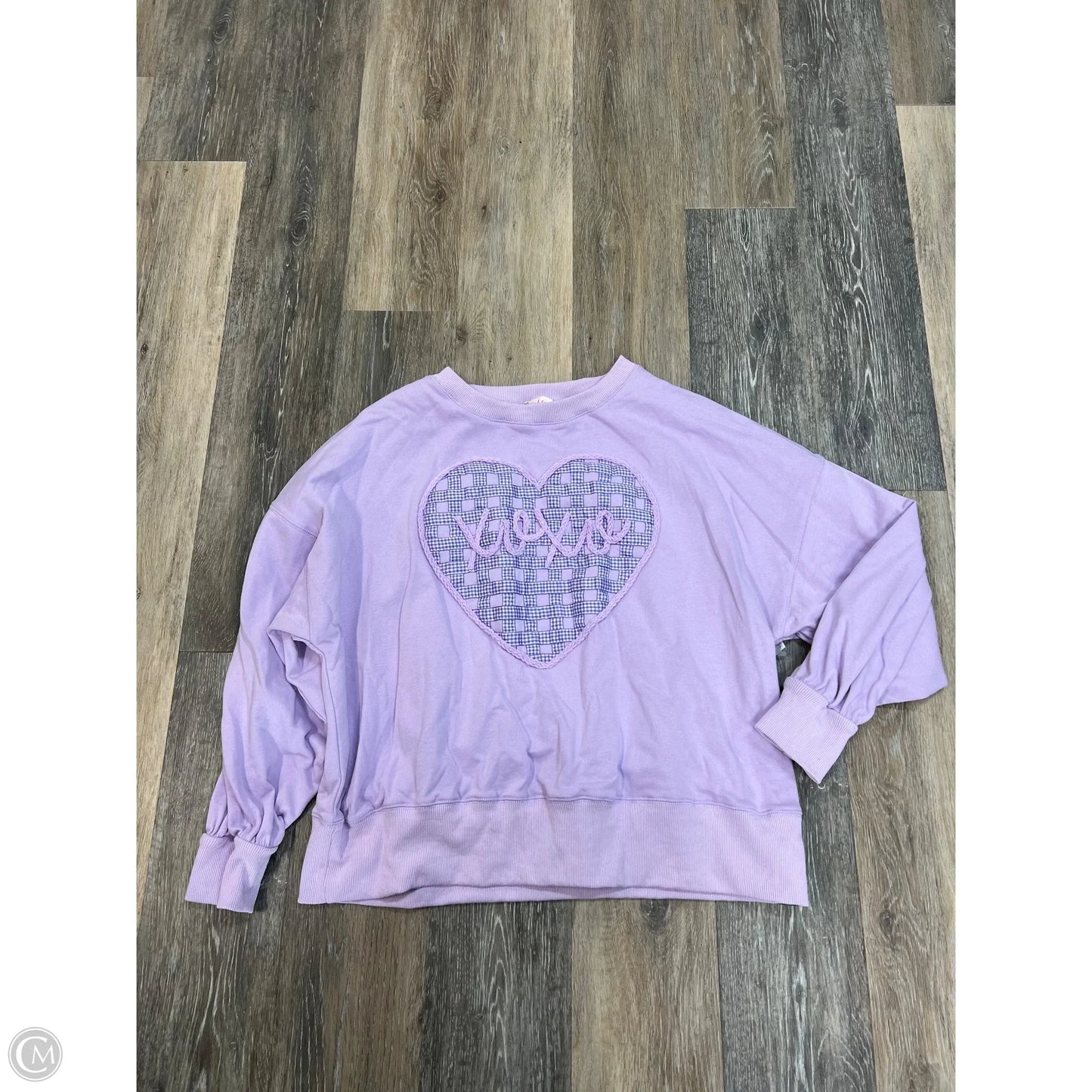 Sweatshirt Crewneck By Peach Love Cream California In Purple, Size: S