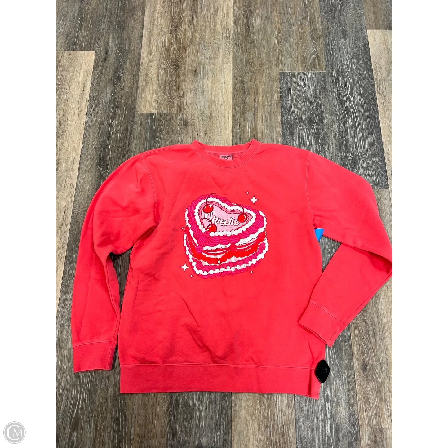 Sweatshirt Crewneck By Living Fully In Coral, Size: M