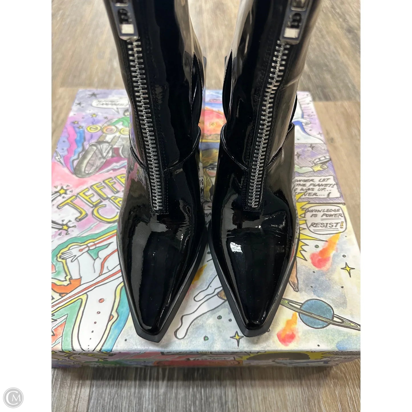 Boots Ankle Heels By Jeffrey Campbell In Black, Size: 6.5