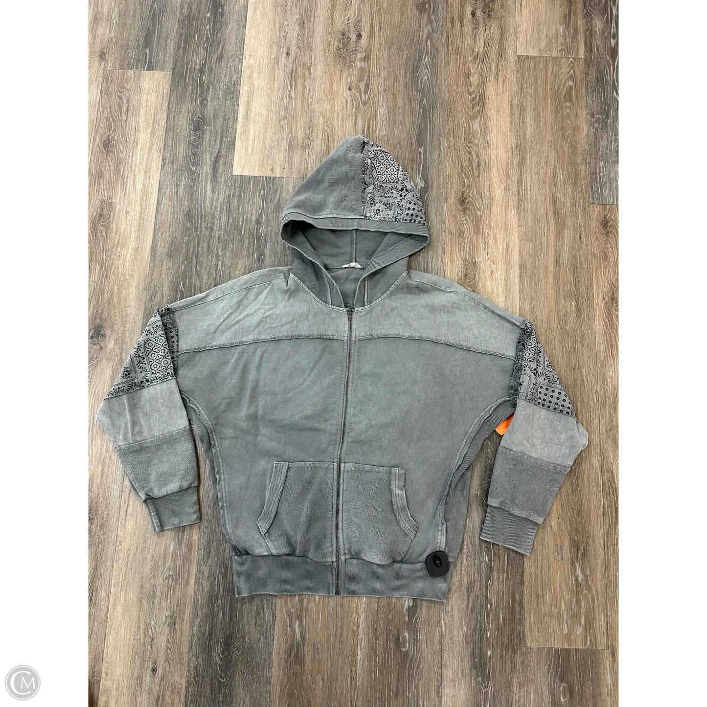 Sweatshirt Hoodie By Easel In Grey, Size: S
