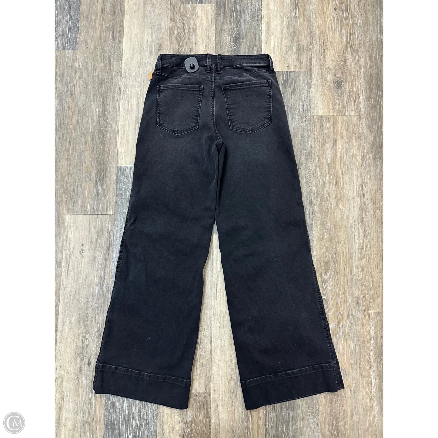 Jeans Wide Leg By Kut In Black Denim, Size: 4
