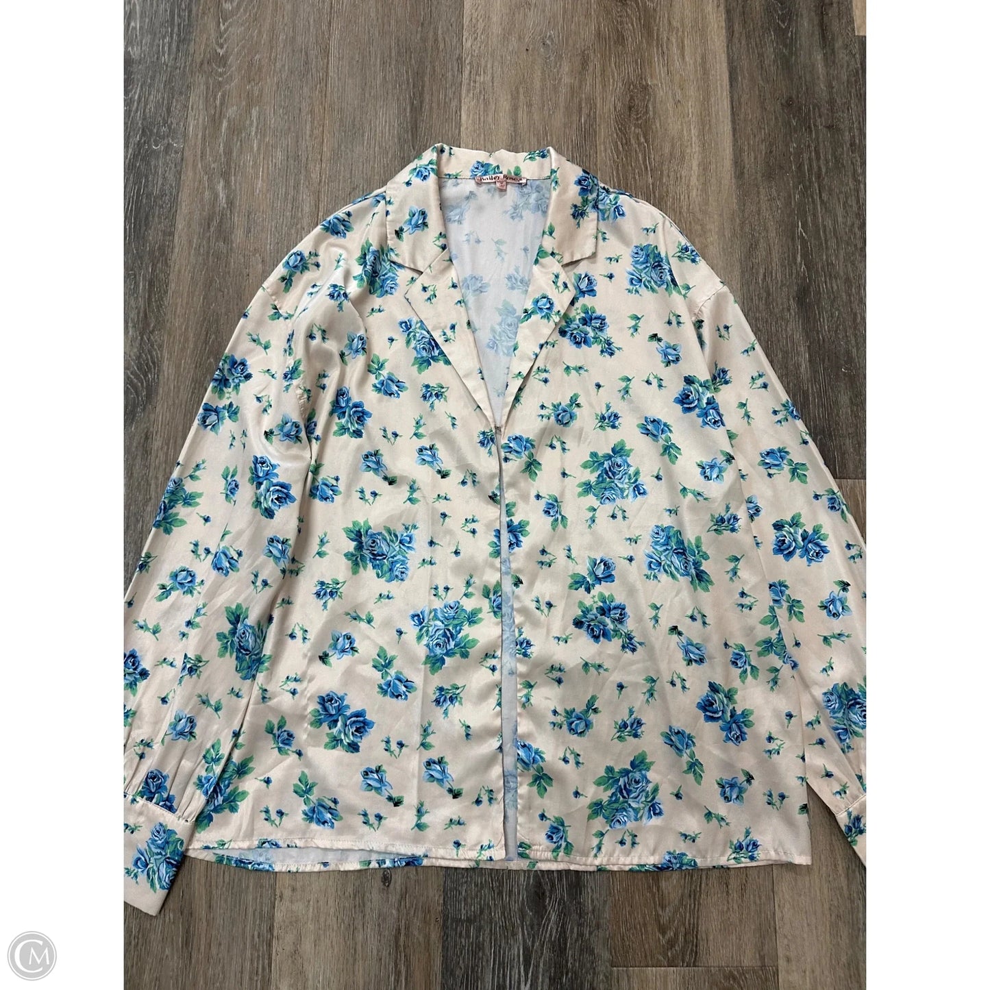 Blouse Long Sleeve By Bailey Rose In Floral Print, Size: M